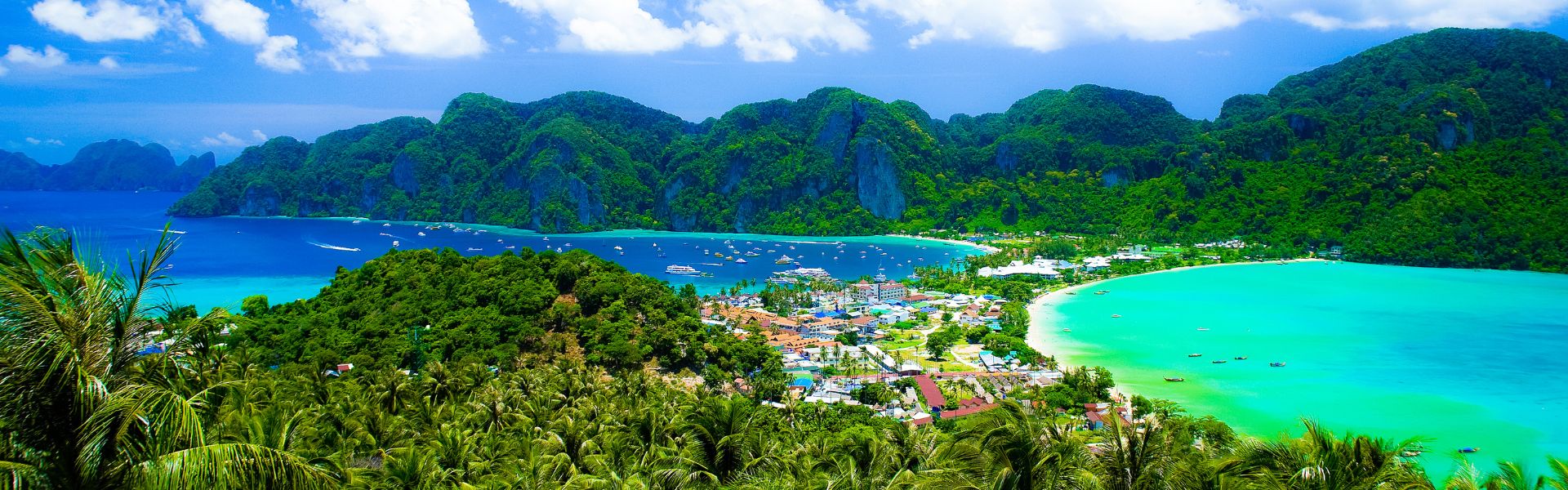 View from viewpoint on Koh Phi Phi Don in Thailand